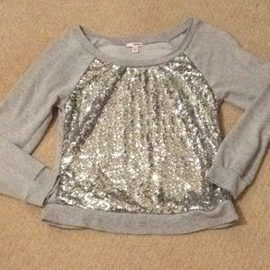 Silver sequin sweater